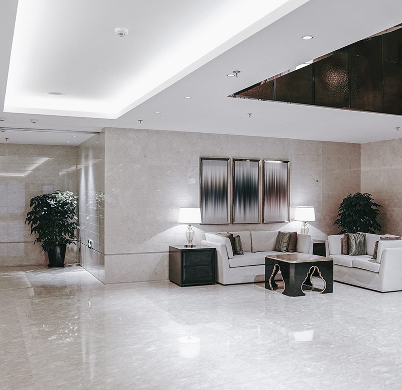 hotel lobby commercial decorators